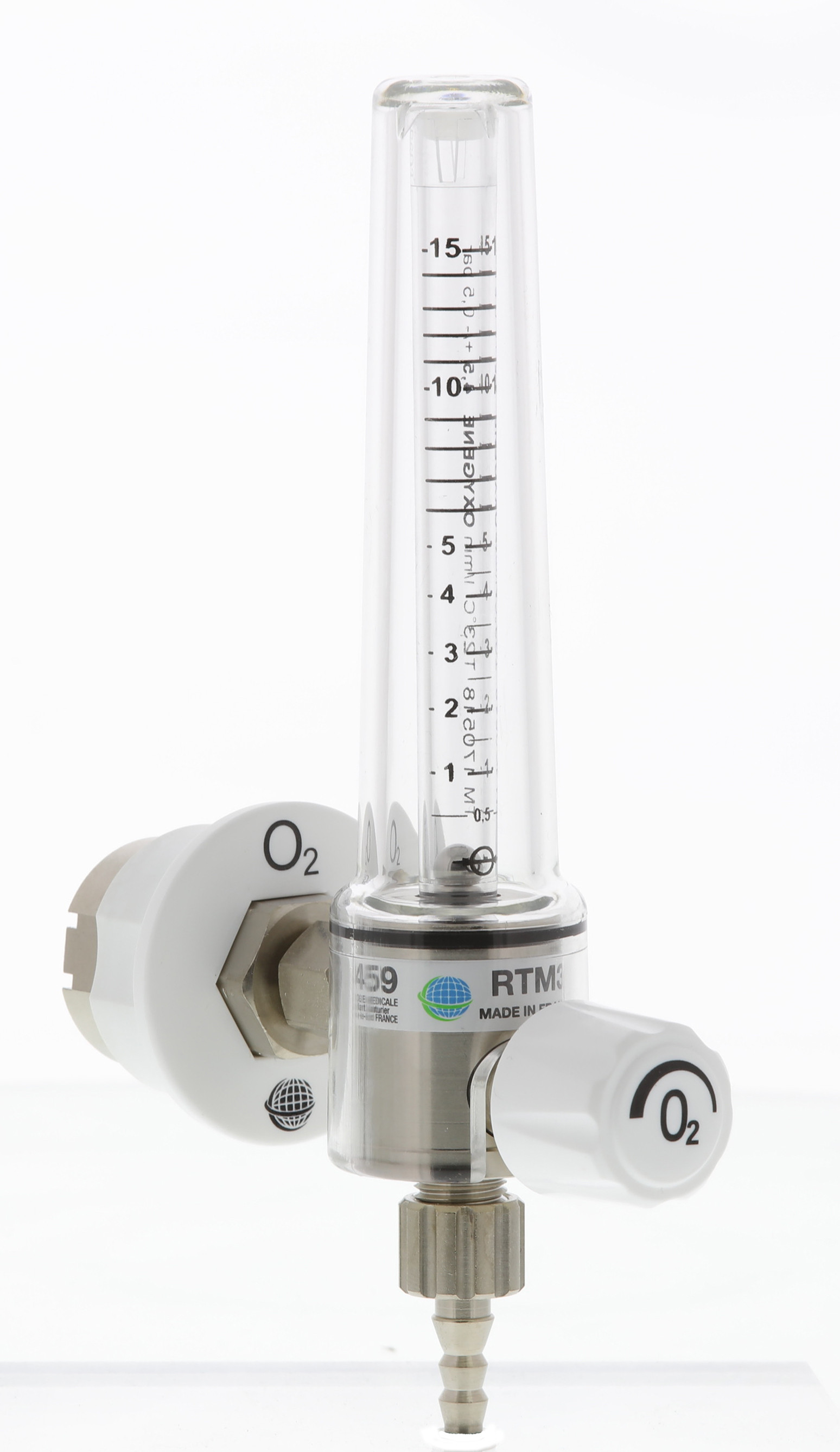 LZQ-7 3-30 LPM Tube Type Acylic Flowmeter Gas 8mm Hose Fitting Oxygen Flowmeter Regulator Flow Meter Pack of 1 
